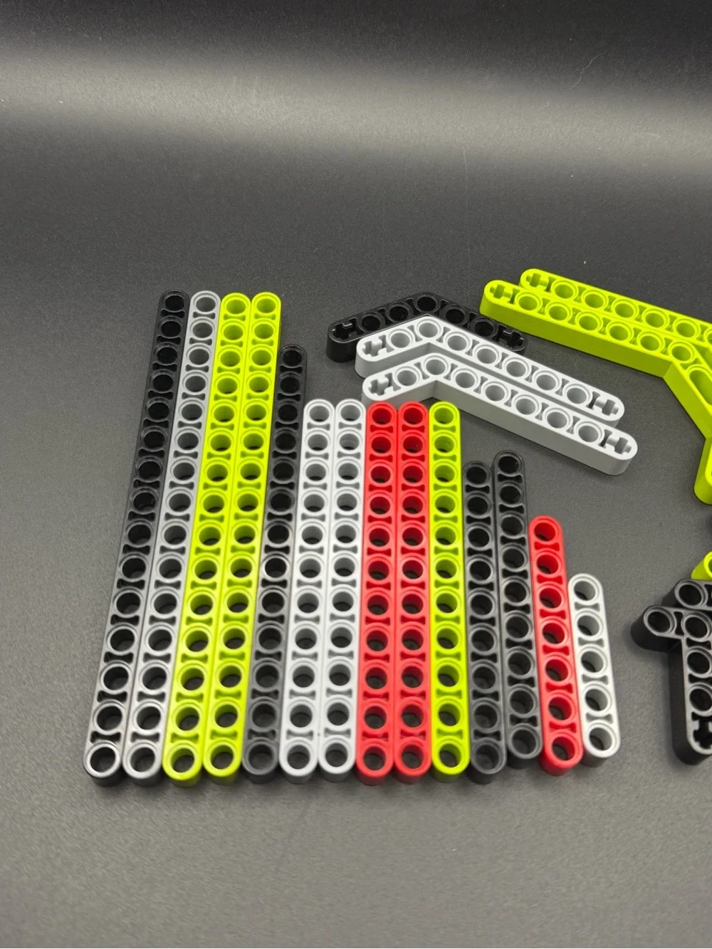 Lego Technic Liftarm Beam Set - Black, Lime Green, Light Gray, Red